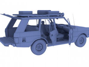 range rover classic with interior v3 3D Model