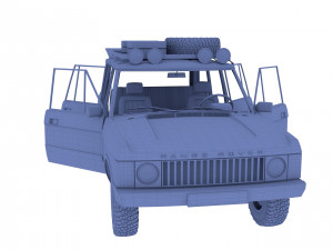 range rover classic with interior v3 3D Model