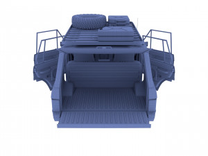 range rover classic with interior v3 3D Model