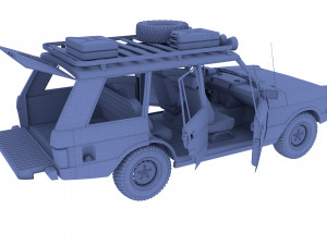 range rover classic with interior v3 3D Model