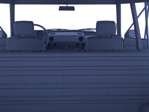 range rover classic with interior v3 3D Model