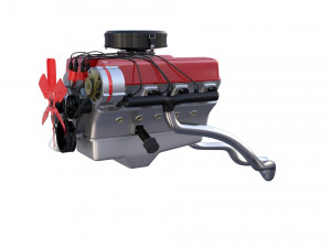 v8 engine 3D Model