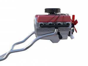 v8 engine Model 3D