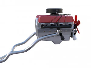 v8 engine 3D Model