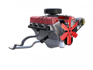 v8 engine 3D Model