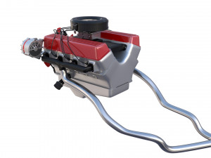 v8 engine Model 3D
