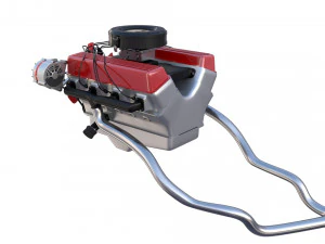 v8 engine 3D Model