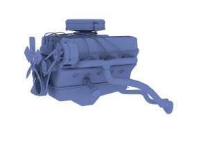 v8 engine Model 3D