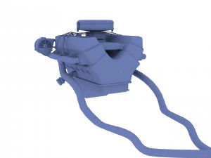 v8 engine 3D Model