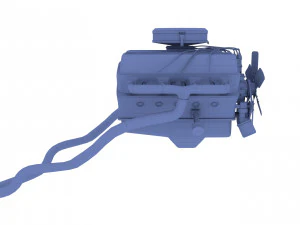 v8 engine 3D Model