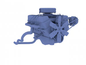 v8 engine 3D Model