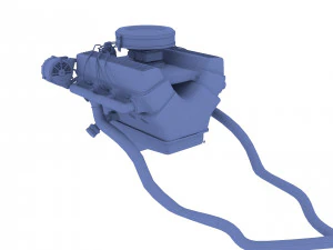 v8 engine 3D Model