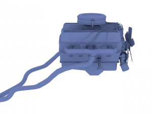 v8 engine 3D Model