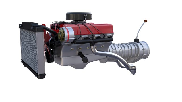 v8 engine assembly Modèle 3D .c4d .max .obj .3ds .fbx .stl .blend 