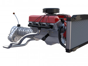 v8 engine assembly Modèle 3D