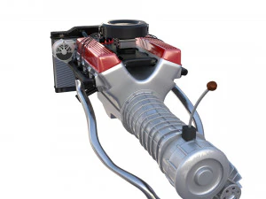 двигатель v8 в сборе 3D Модель