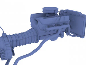 двигатель v8 в сборе 3D Модель