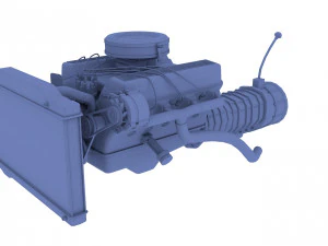 двигатель v8 в сборе 3D Модель