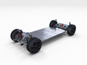 tesla cybertruck chassis 3D मॉडल