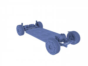 chasis del cybertruck tesla Modelo 3D