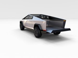 tesla cybertruck with chassis 3D-Modell