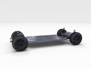 tesla cybertruck with chassis 3D-Modell