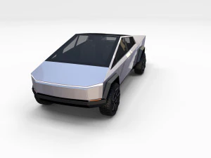 tesla cybertruck with chassis 3D Model