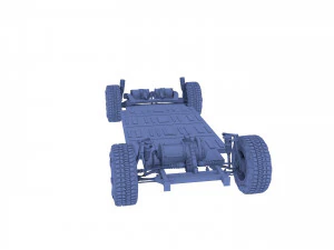 tesla cybertruck with chassis 3D Model