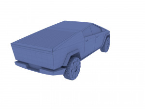 tesla cybertruck with chassis 3D-Modell