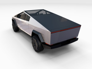 tesla cybertruck with chassis 3D-Modell