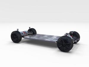 tesla cybertruck with chassis 3D-Modell