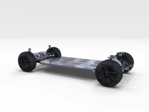 tesla cybertruck with chassis 3D Model