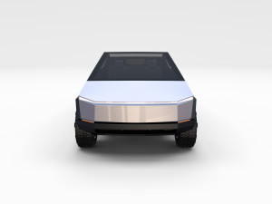 tesla cybertruck with chassis 3D-Modell