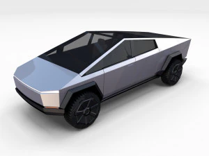 tesla cybertruck with chassis 3D Model