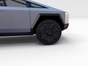 tesla cybertruck with chassis 3D-Modell