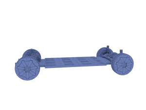tesla cybertruck with chassis 3D Model