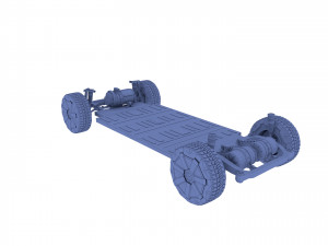 tesla cybertruck with chassis 3D-Modell