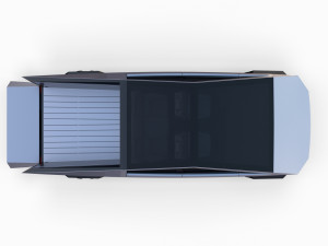 tesla cybertruck with chassis 3D-Modell