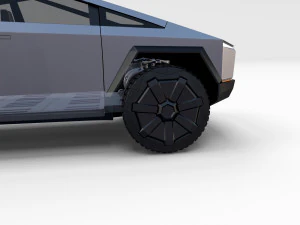 tesla cybertruck with chassis 3D Model