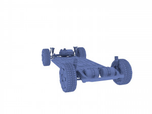 tesla cybertruck with chassis 3D-Modell