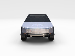 tesla cybertruck with chassis 3D-Modell