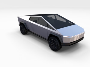 tesla cybertruck with chassis 3D-Modell