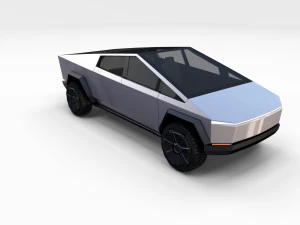 tesla cybertruck with chassis 3D Model
