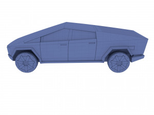 tesla cybertruck with chassis 3D-Modell
