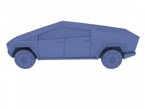 tesla cybertruck with chassis 3D Model
