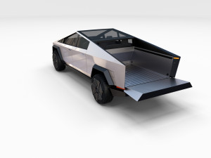 tesla cybertruck with chassis 3D-Modell