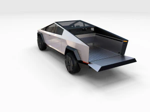 tesla cybertruck with chassis 3D Model