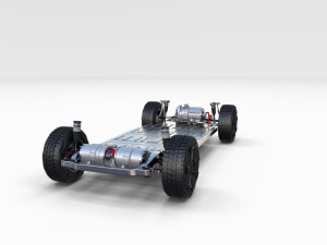 tesla cybertruck with chassis 3D-Modell