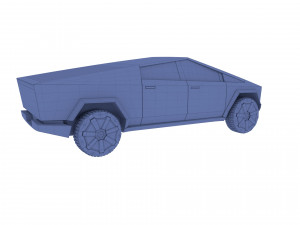 tesla cybertruck with chassis 3D-Modell