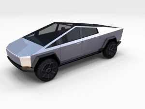 tesla cybertruck with chassis 3D Model